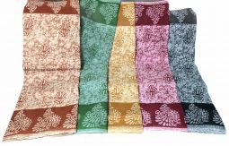 Batik Lotus Cotton Saree